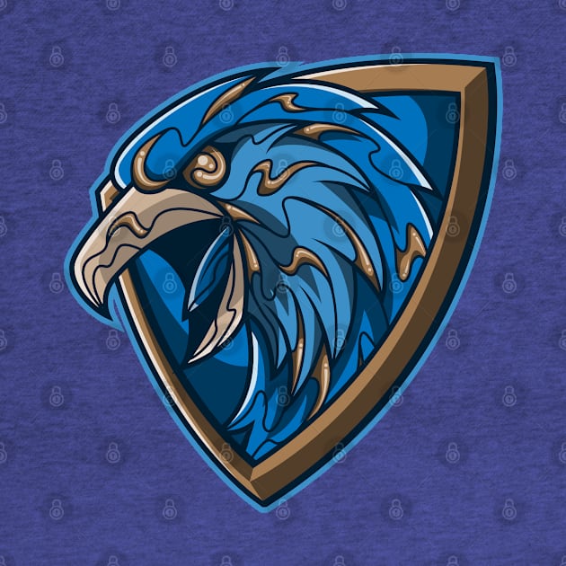 shield of the smart eagle bronze and blue by FamiFriki_V